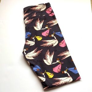 LULAROE • Stork One Size Leggings